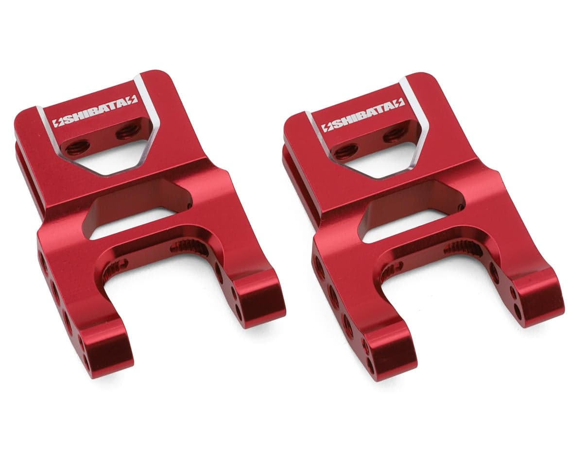 Shibata GRK5-R Aluminum Adjustable Short Rear Lower Suspension Arms (Red) (2)
