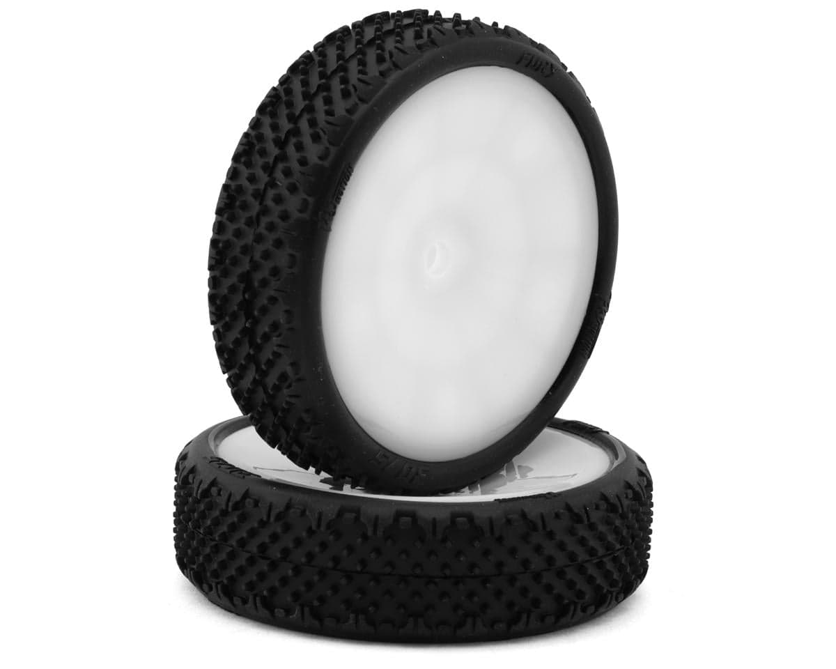 Pro-Motion Fury 2.2" Slim 2WD Front LP Carpet 1/10 Buggy Pre-Mounted Tires (C4 Red/Soft) (White) (2)