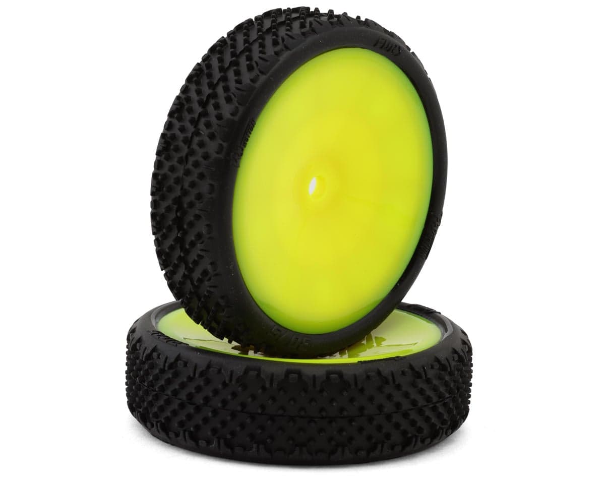 Pro-Motion Fury 2.2" Slim 2WD Front LP Carpet 1/10 Buggy Pre-Mounted Tires (C4 Red/Soft) (Yellow) (2)
