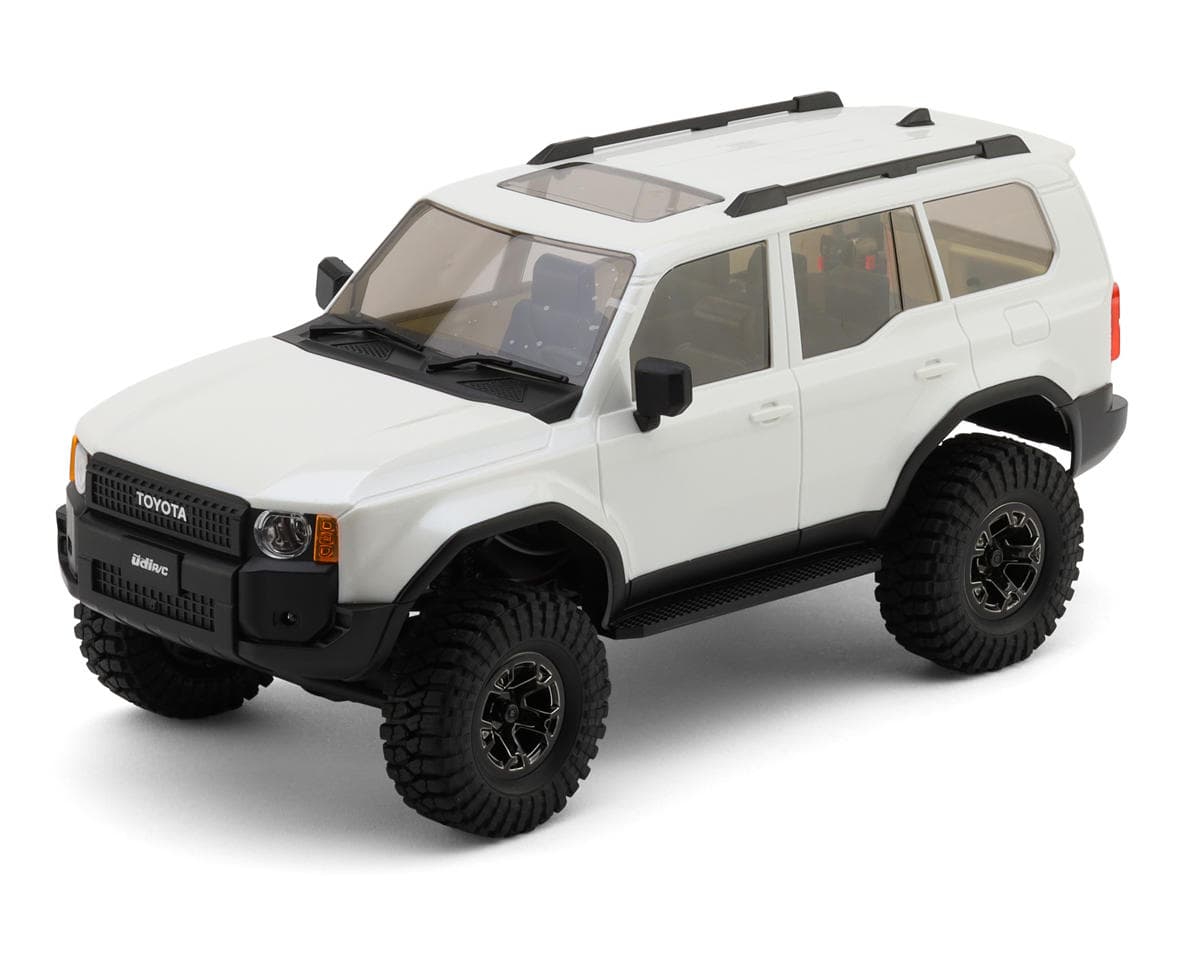 UDI RC UCX18 Pro Toyota Land Cruiser Prado 1/18 RTR 4WD Brushless Rock Crawler (White) w/2.4GHz Radio, Battery & Charger