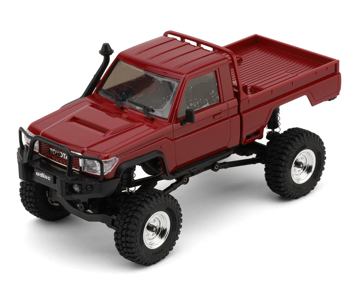 UDI RC UCX24 Pro Toyota Land Cruiser 1/24 RTR Brushless Micro Rock Crawler (Red) w/2.4GHz Radio, Battery & Charger