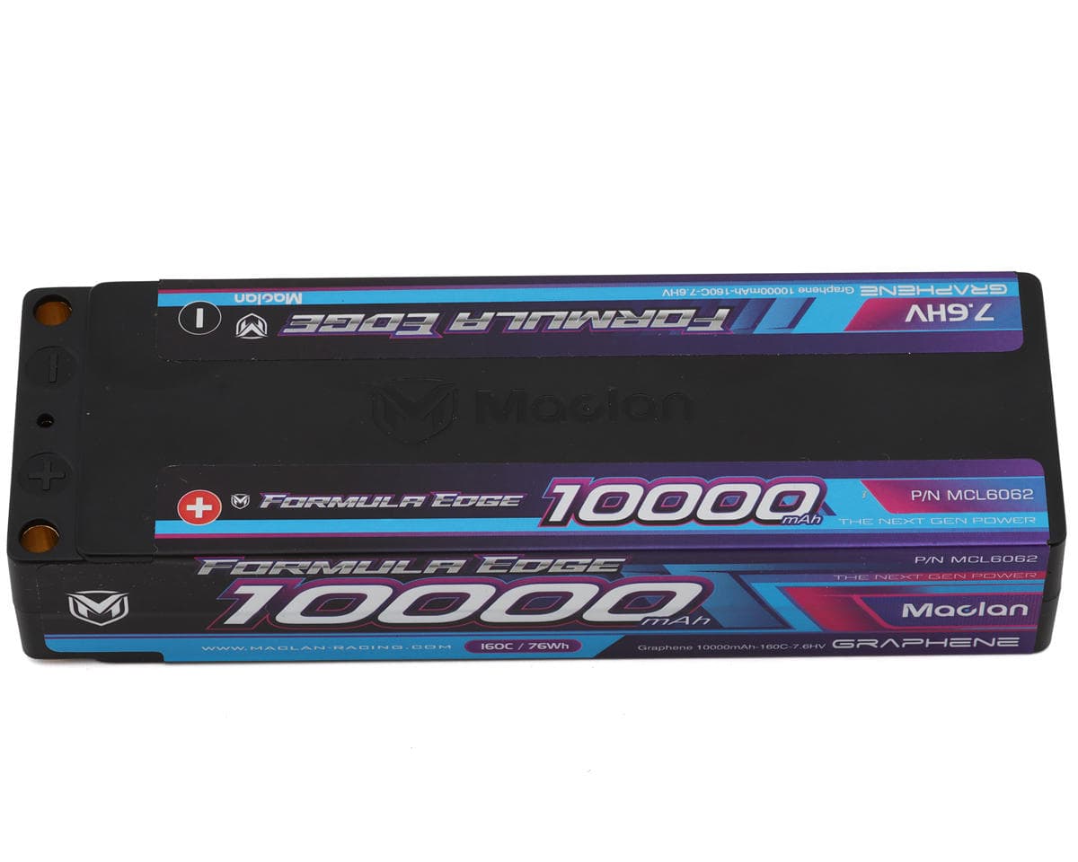 Maclan Formula Edge 2S 160C Stick LiHV Battery (7.6V/10,000mAh) w/5mm Bullets