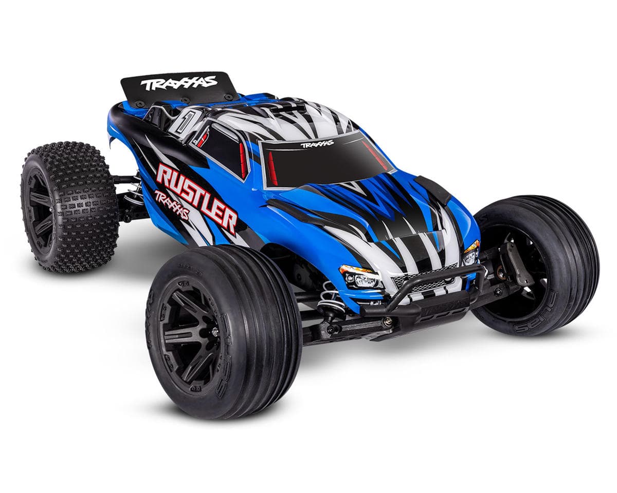 Traxxas Rustler HD 1/10 RTR 2WD Electric Stadium Truck (Blue) w/XL-5 ESC, TQ 2.4GHz Radio, Battery & USB-C Charger