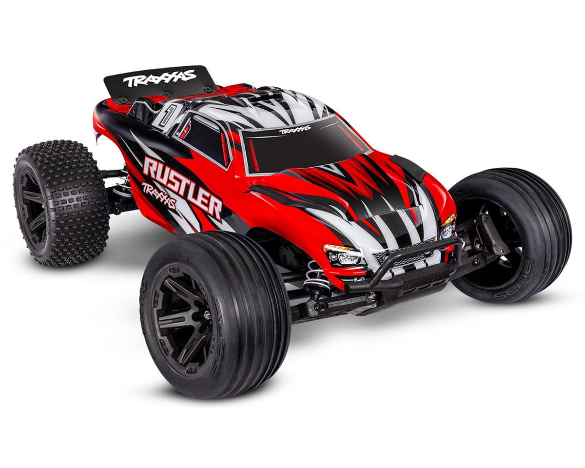 Traxxas Rustler HD 1/10 RTR 2WD Electric Stadium Truck (Red) w/XL-5 ESC, TQ 2.4GHz Radio, Battery & USB-C Charger