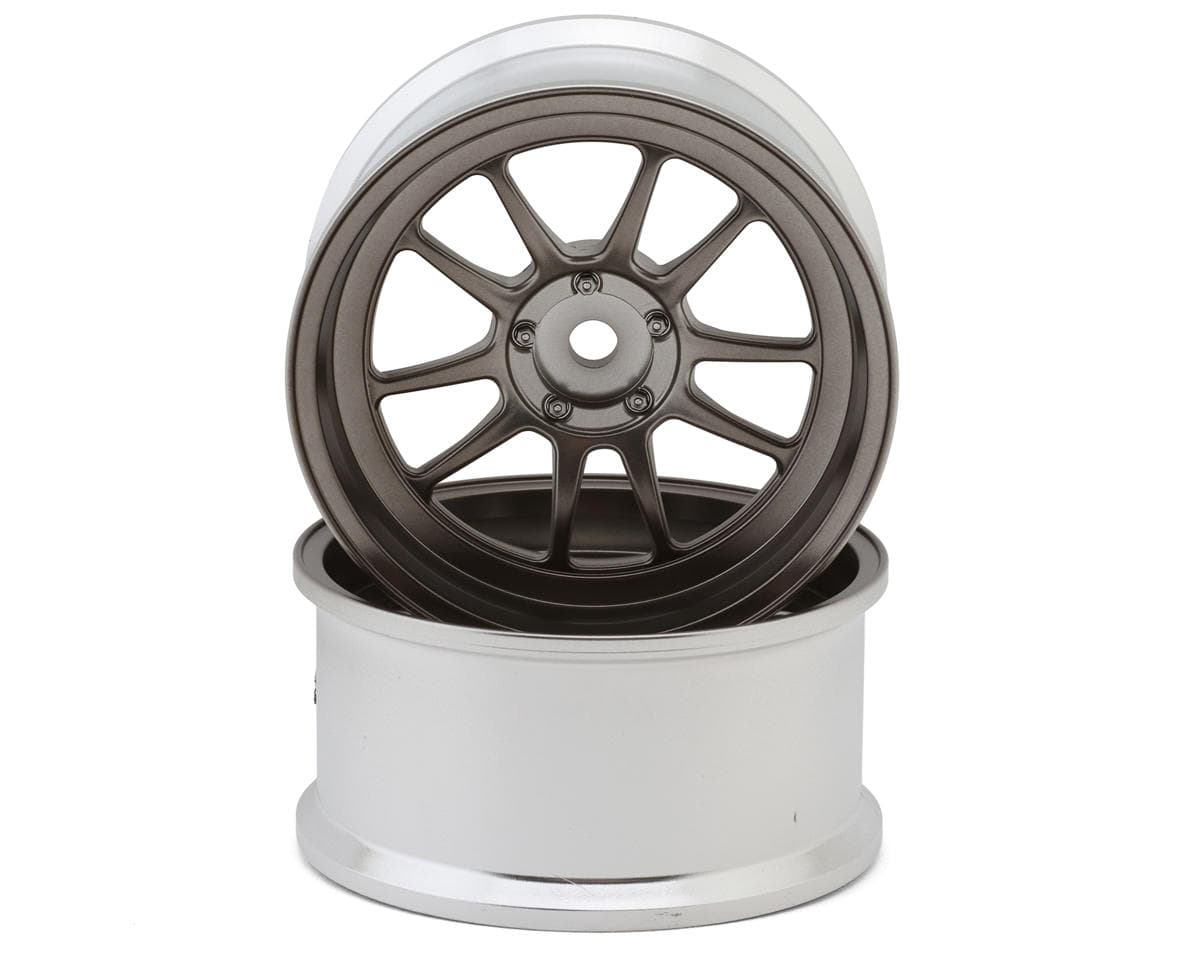 Shibata Shibawheel G23 Drift Wheels (Titanium Silver) (2) (5mm Offset)
