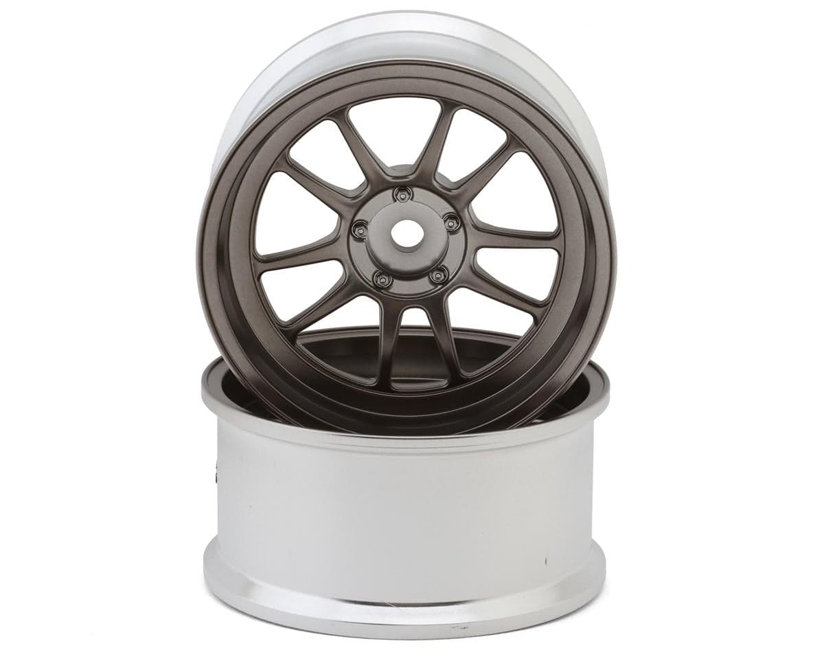 Shibata Shibawheel G23 Drift Wheels (Titanium Silver) (2) (7mm Offset)