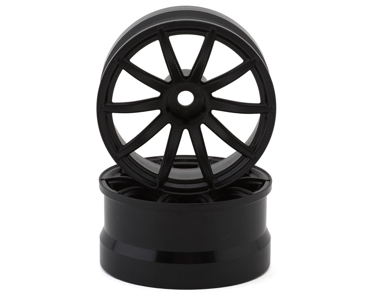 Shibata 57kai 1/10 Drift Wheels (Black) (2) (5mm Offset)