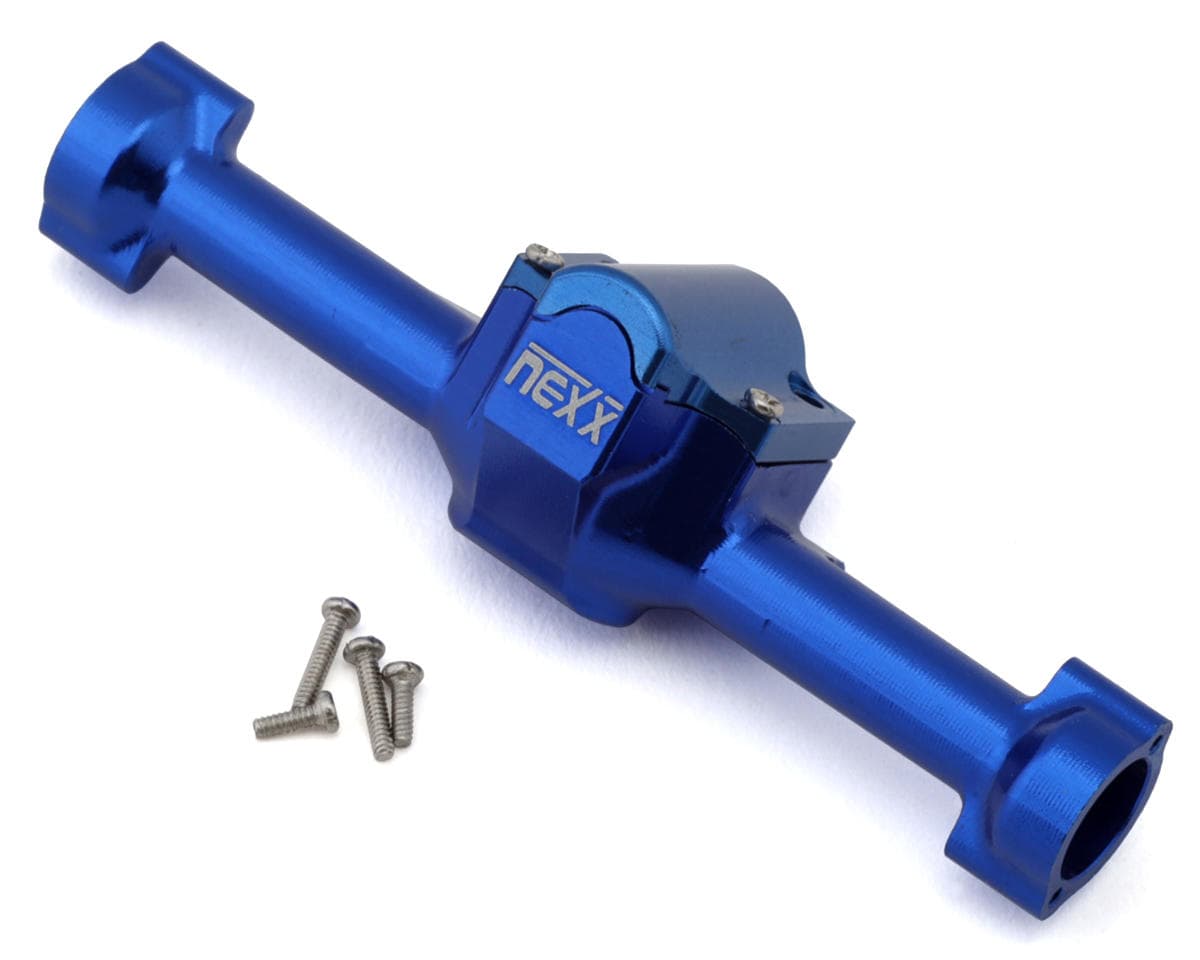 NEXX Racing Axial SCX30 Aluminum Rear Axle Housing (Blue)