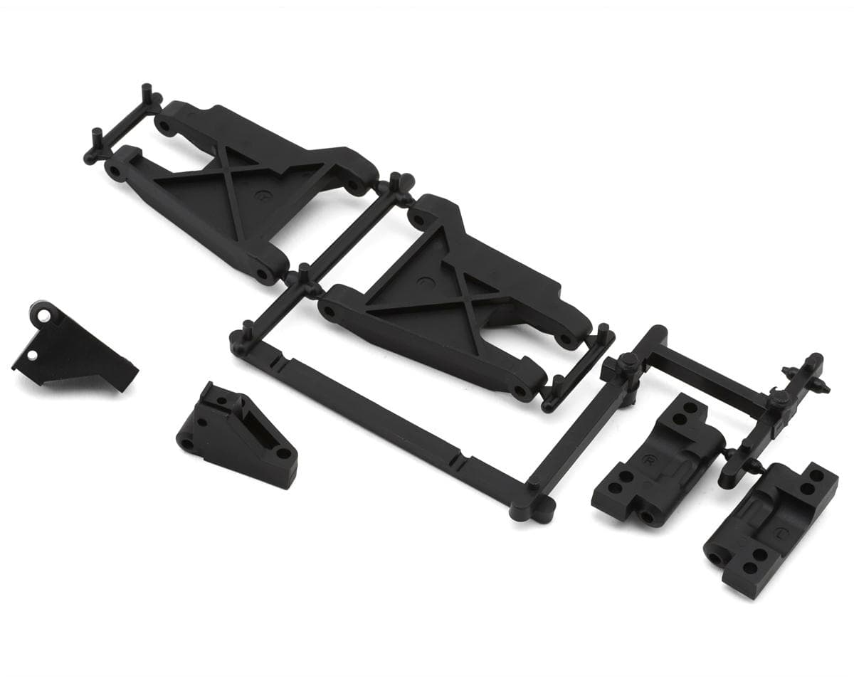 Team Associated RC10 Rear Suspension Arms w/Front & Rear Arm Mounts (Black)