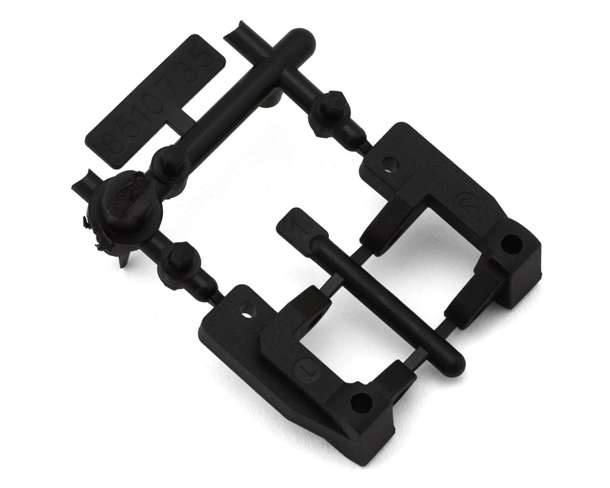 Team Associated RC10 Front Caster Blocks (Black) (2) (25°)