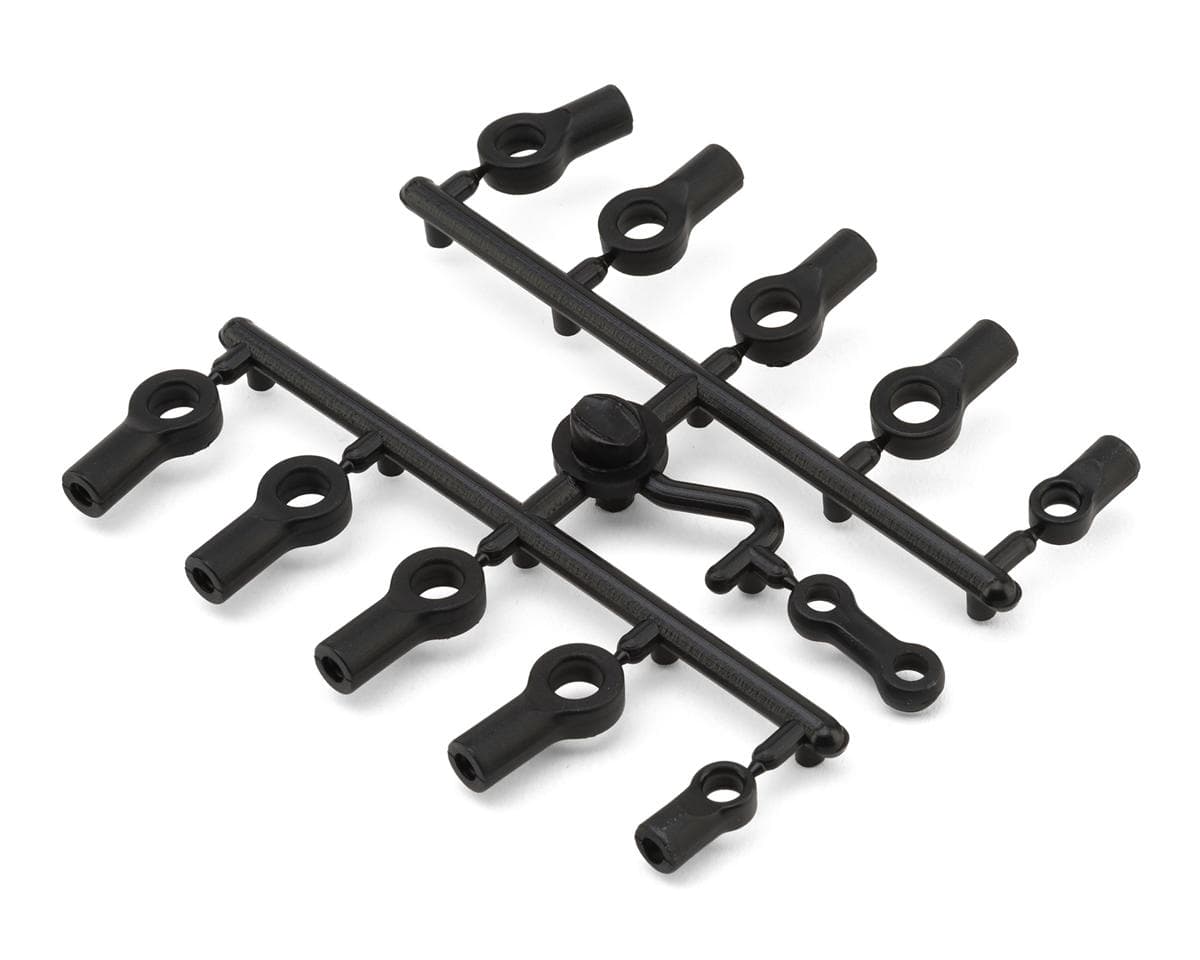 Team Associated RC10 Shock Rod Ends Set (Black)