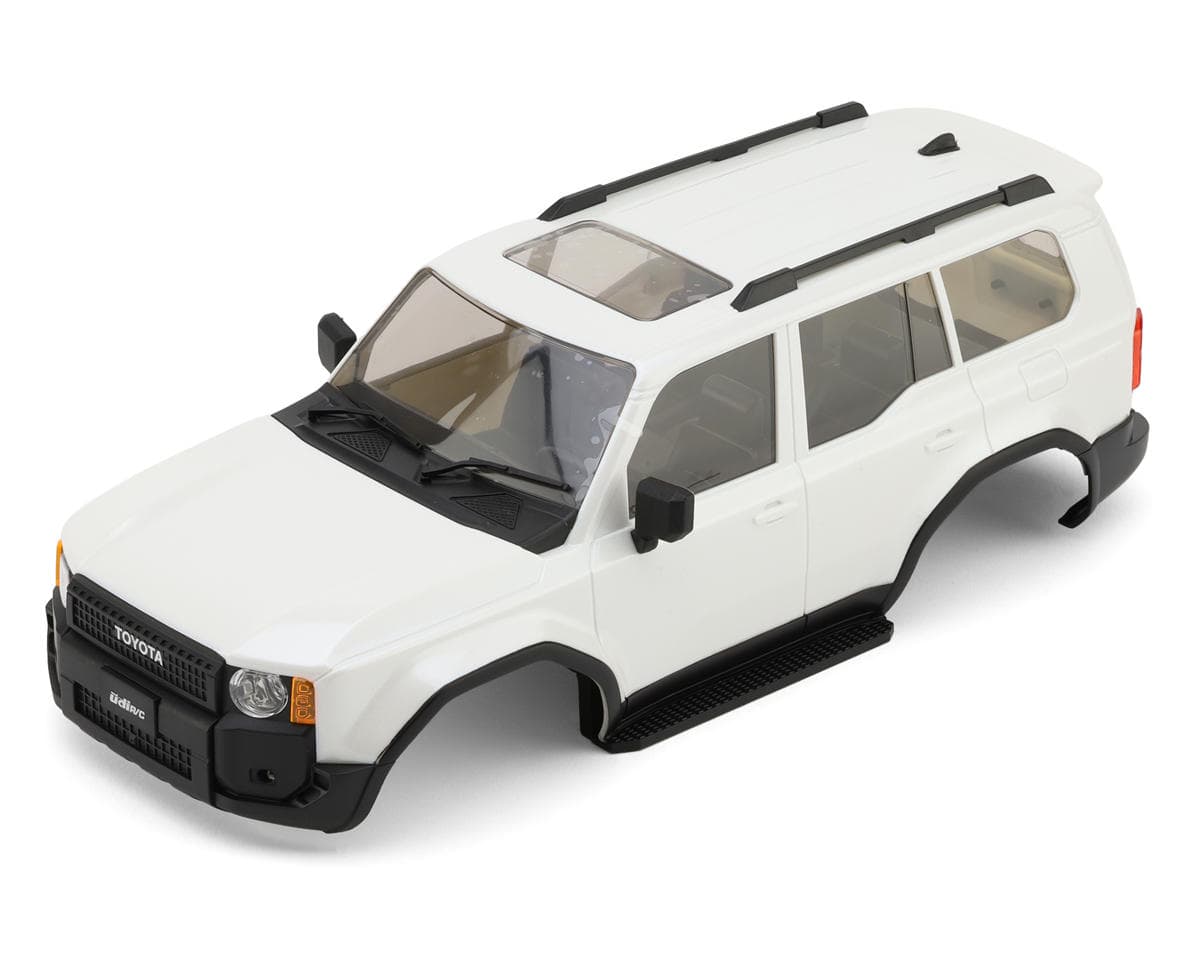 UDI RC UCX18 Pro Toyota Land Cruiser Prado 1/18 Pre-Painted Rock Crawler Body (White) w/LED Lights