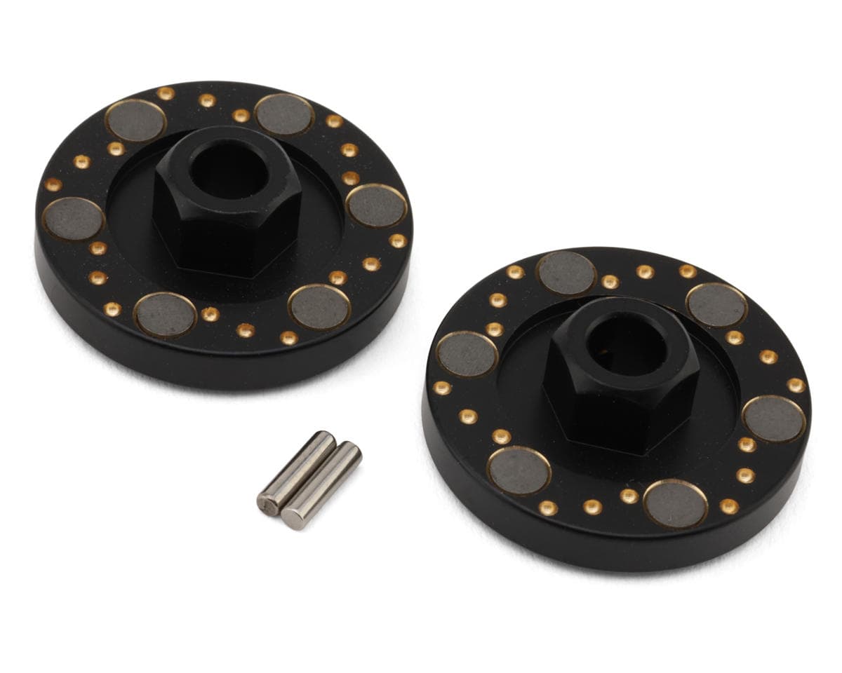 UDI RC UCX18 Pro Toyota Land Cruiser Prado Heavy Brass Hex Adapters (Black) (2)