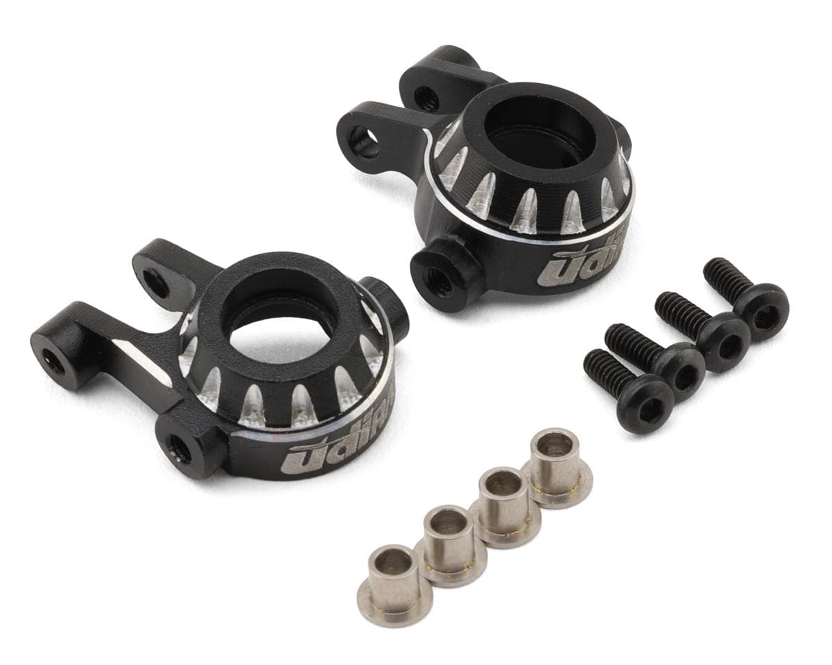 UDI RC UCX18 Pro Toyota Land Cruiser Prad Aluminum Steering Knuckles (Black) (2)
