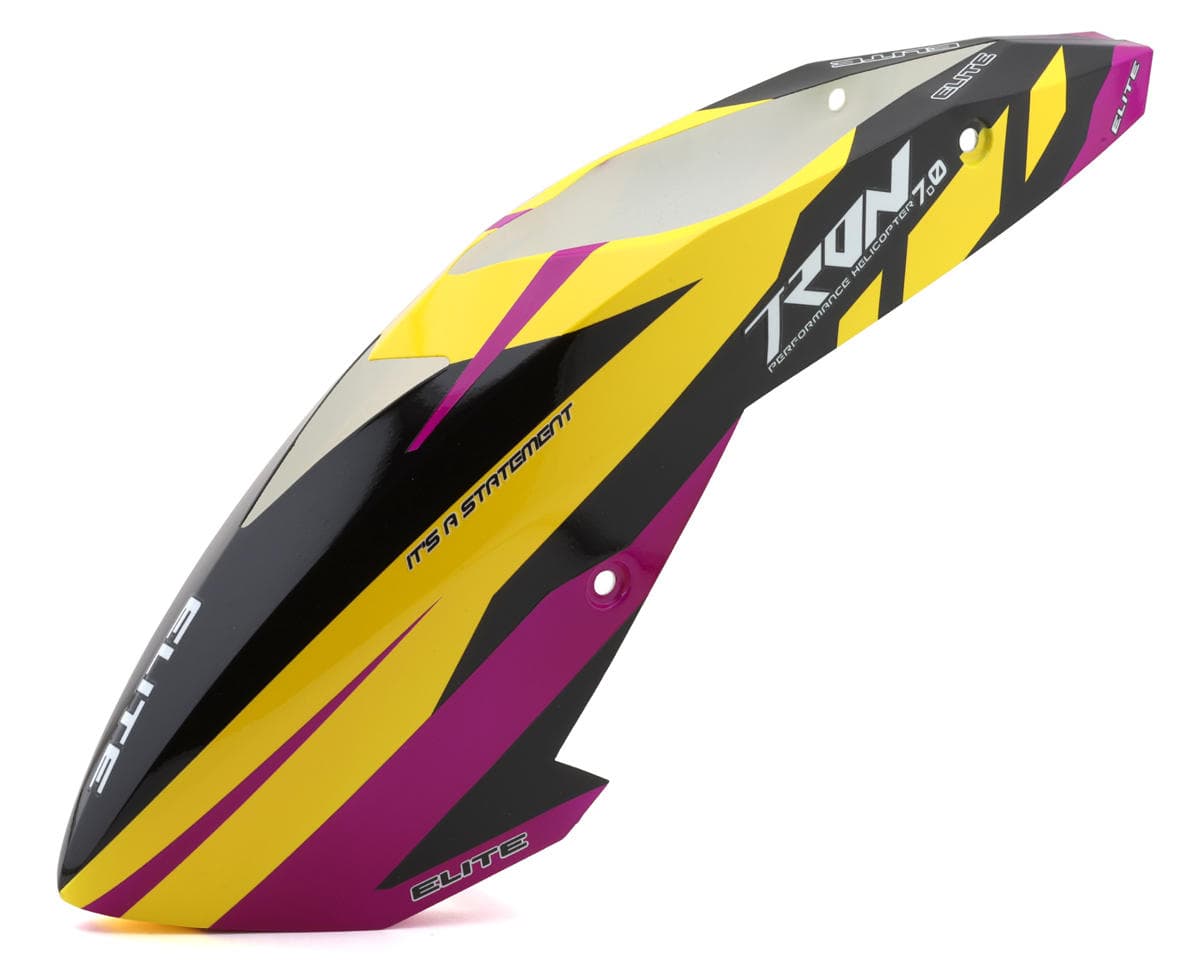 Tron Helicopters 7.0 Elite Canopy (Yellow/Purple)