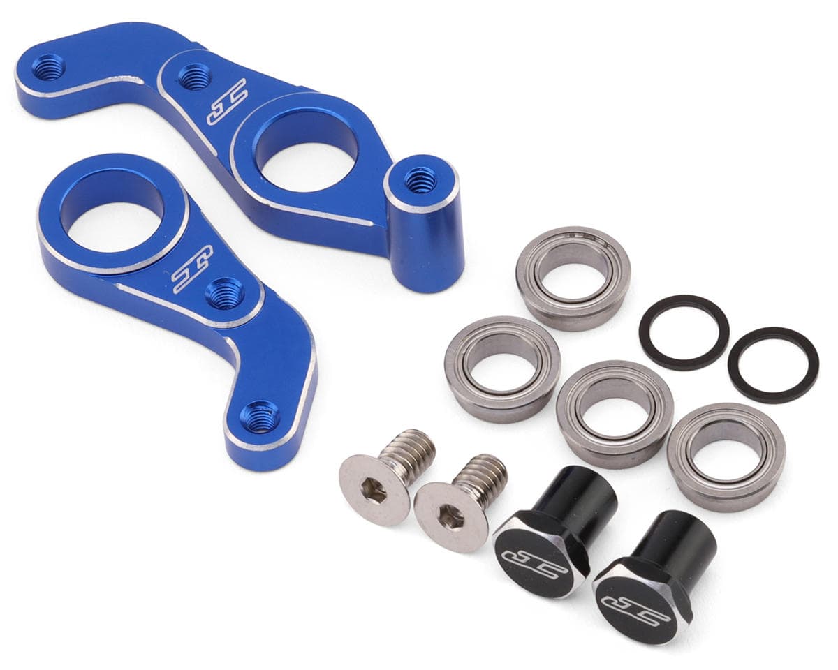 JConcepts RC10/RC10T 4WD Aluminum Steering Bellcrank Set (Blue)