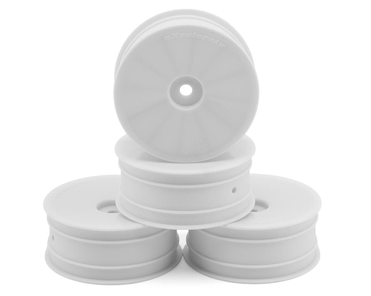 eXcelerate 2.2" Front 2WD Buggy Wheels (White) (4) w/12mm Hex