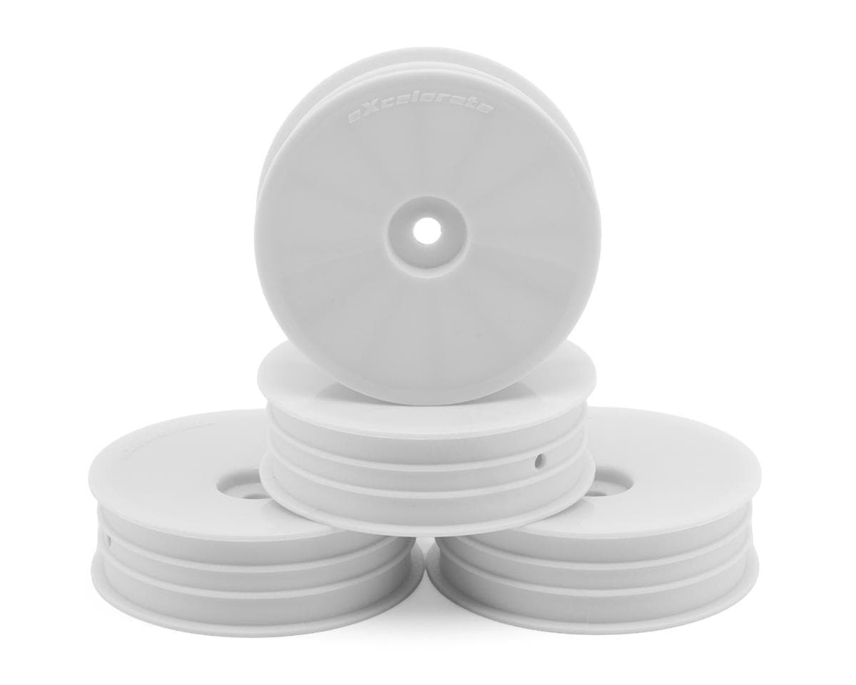 eXcelerate 2.2 "Slim" Front 2WD Buggy Wheels (White) (4) w/12mm Hex