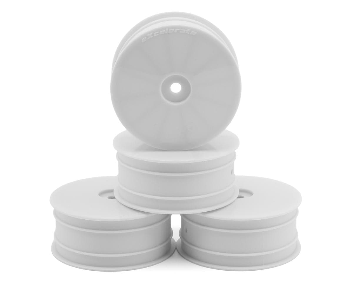 eXcelerate 2.2" Front 4WD Buggy Wheels (White) (4) w/12mm Hex
