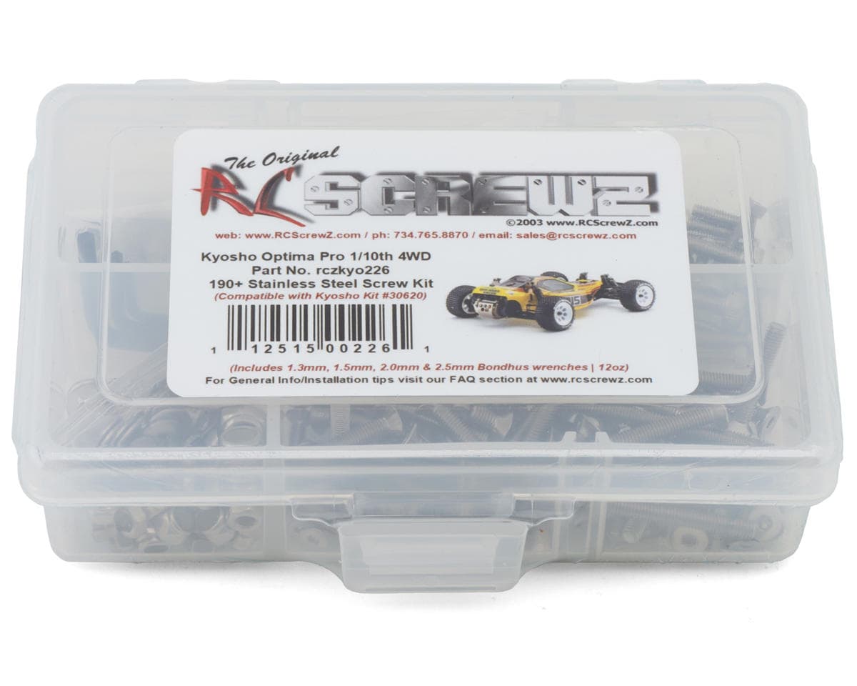 RC Screwz Kyosho Optima Pro 1/10 4WD Retro Stainless Steel Screws Kit