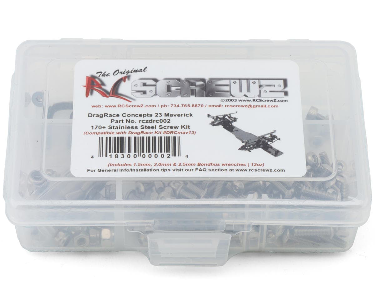 RC Screwz DragRace Concepts 23 Maverick Stainless Steel Screws Kit