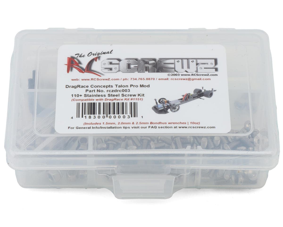 RC Screwz DragRace Concepts Talon Pro Mod Stainless Steel Screws Kit