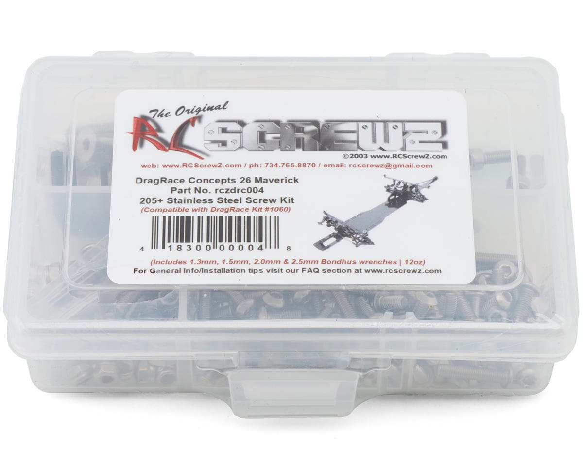 RC Screwz DragRace Concepts 26 Maverick Stainless Steel Screws Kit