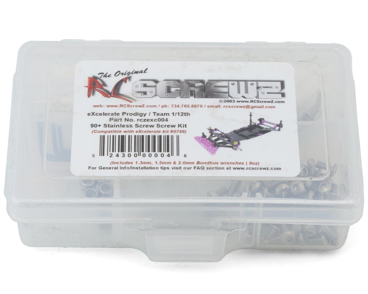 RC Screwz eXcelerate Prodigy Stainless Steel Screws Kit