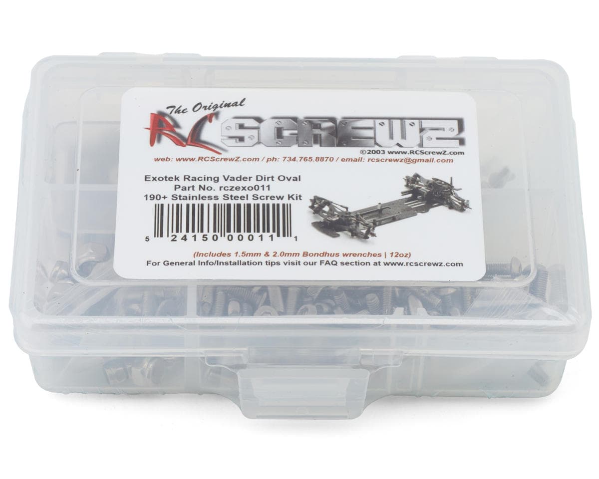 RC Screwz Exotek Vader Sprint Dirt Oval Stainless Steel Screws Kit