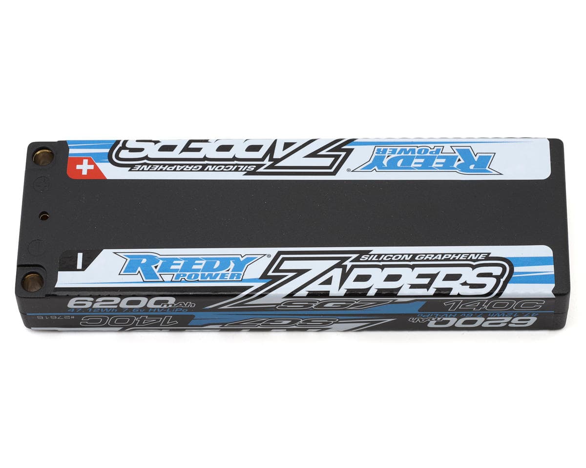 Reedy Zappers HV SG7 2S Low Profile 140C LiPo Battery (7.6V/6200mAh) w/5mm Bullets