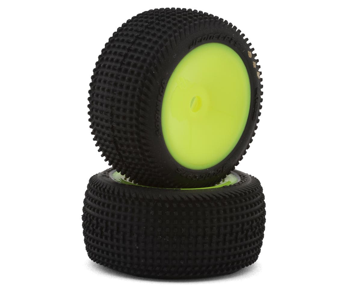 JConcepts Losi® Micro-B Sprinter Pre-Mounted Rear Tires (Yellow) (2) (G3 - Soft)