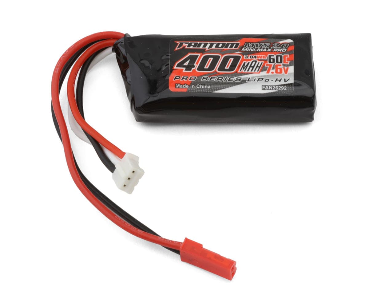 Fantom MVS 2.0 Mini-Max Pro 2S Soft Case LiHV 60C Battery (7.6V/400mAh) (JST-PH)