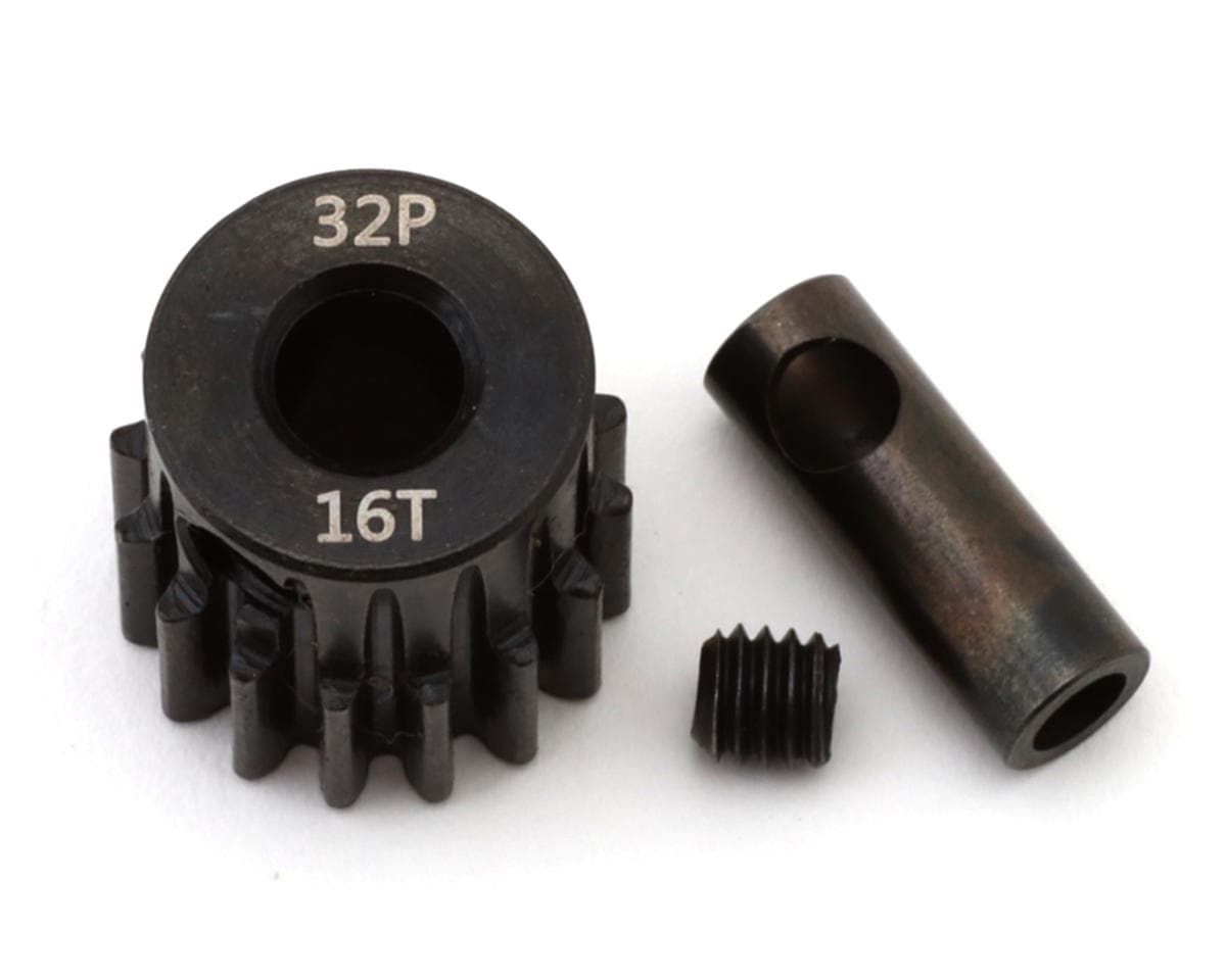 EcoPower Steel 32P Pinion Gear (Mod .8) (5mm Bore) (16T) w/3.17mm Reducer Sleeve