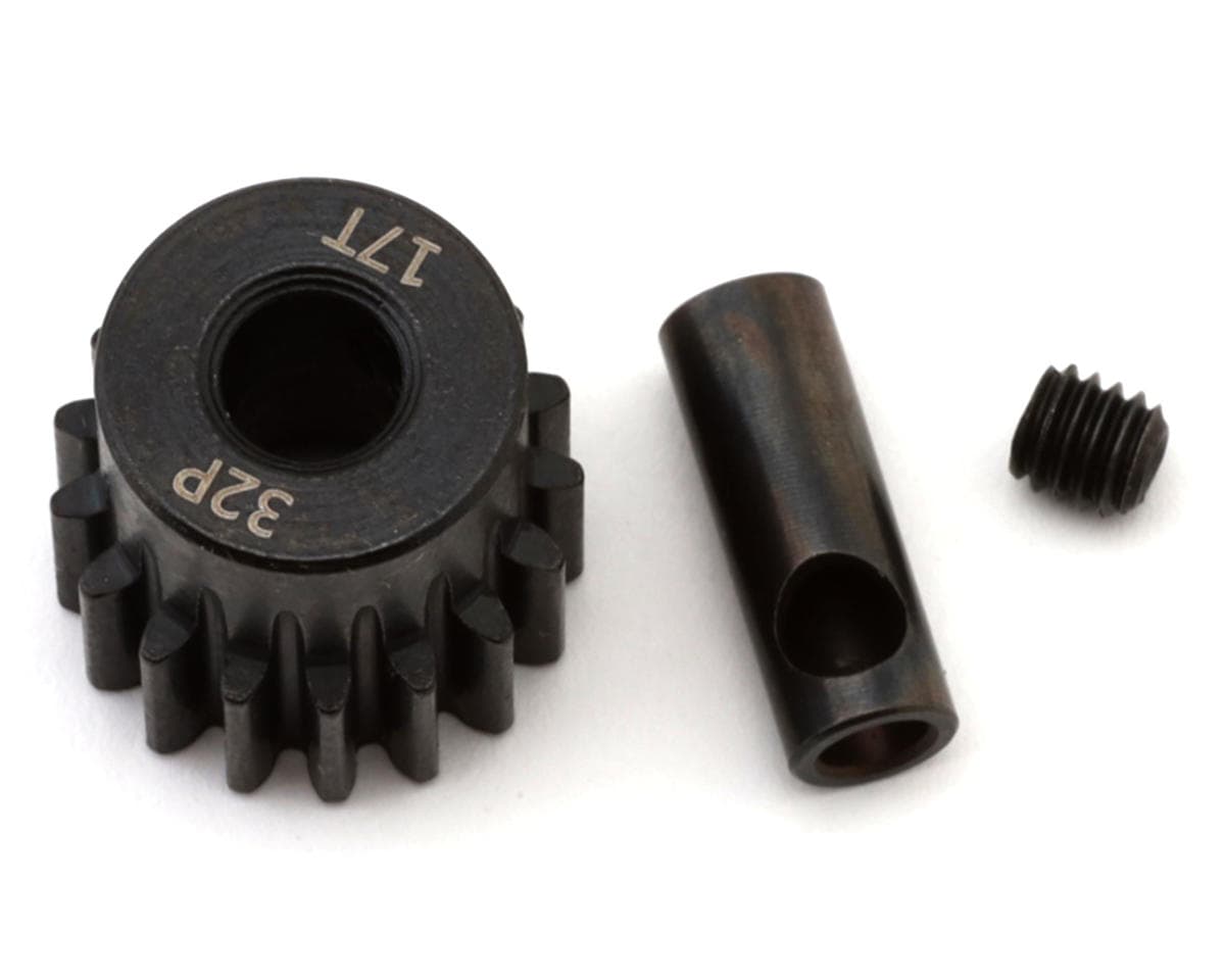 EcoPower Steel 32P Pinion Gear (Mod .8) (5mm Bore) (17T) w/3.17mm Reducer Sleeve