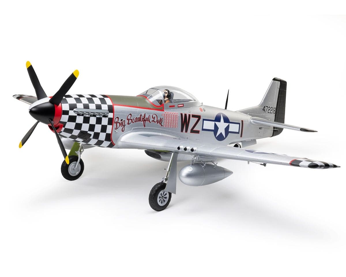 E-flite P-51D Mustang Big Beautiful Doll 1.5m BNF Basic Electric Airplane (1500mm) w/AS3X & SAFE Select
