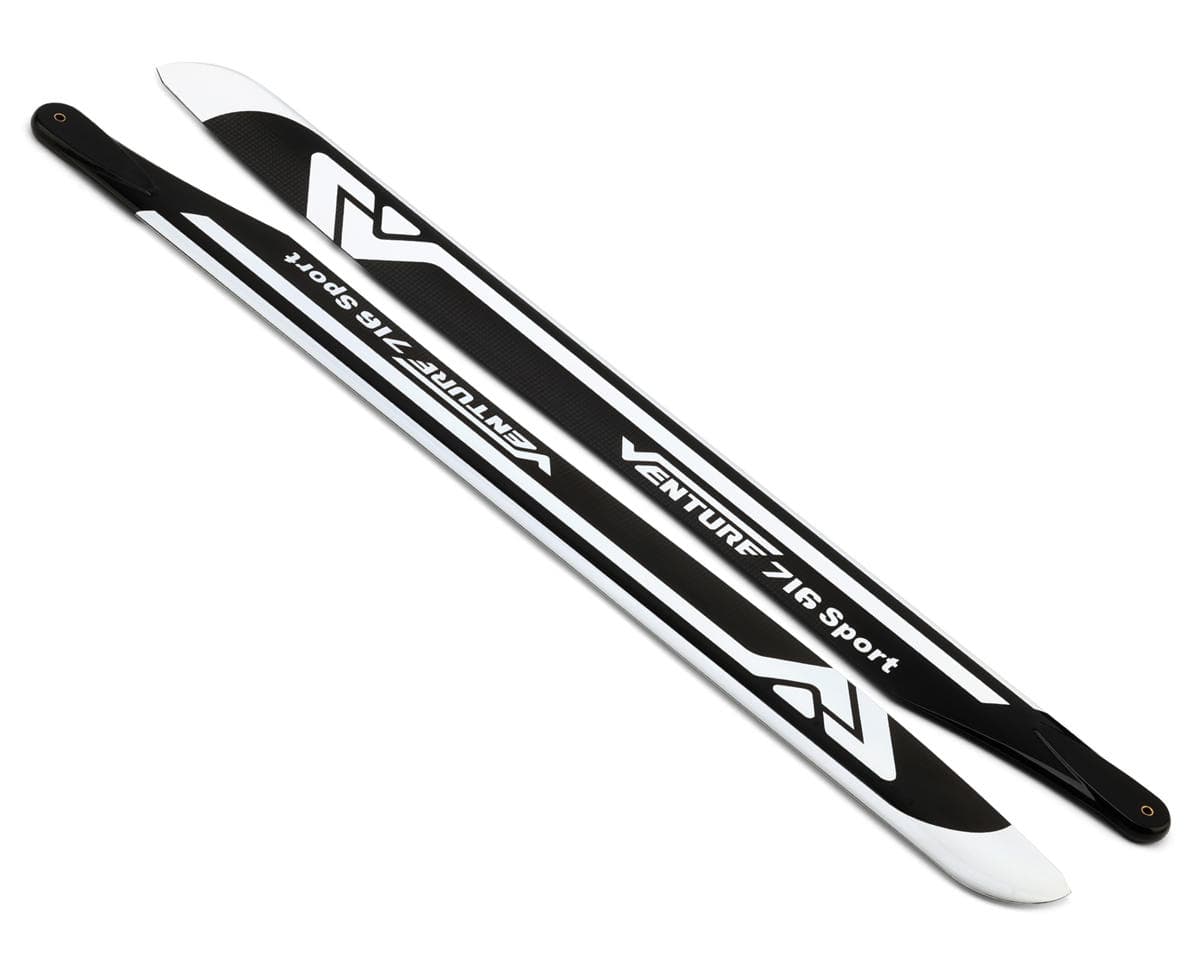 Venture Blades 716mm "Sport" Premium Carbon Fiber Main Blades (Carbon) (2)