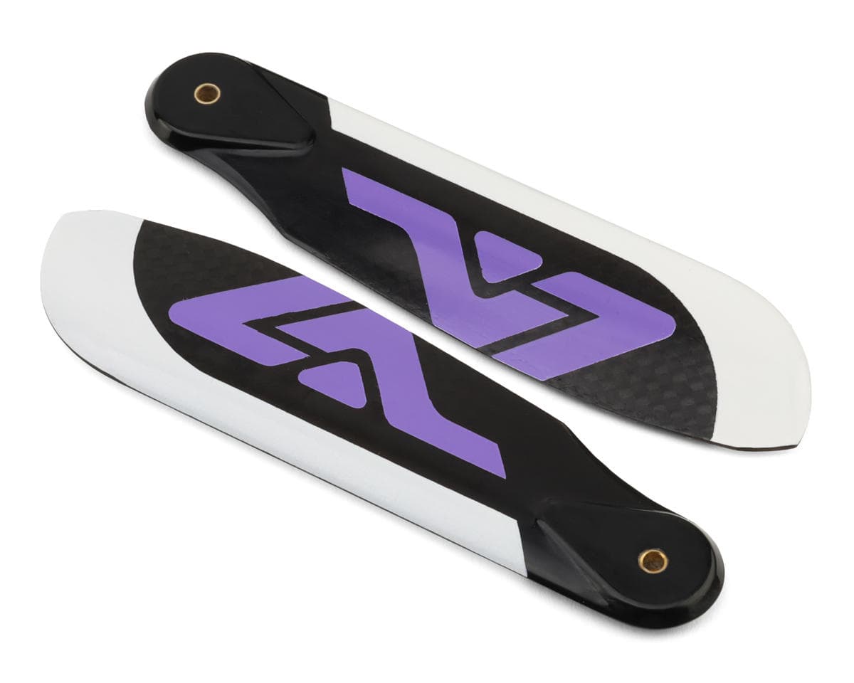 Venture Blades 107mm Premium Carbon Fiber Tail Blades (Purple) (2)