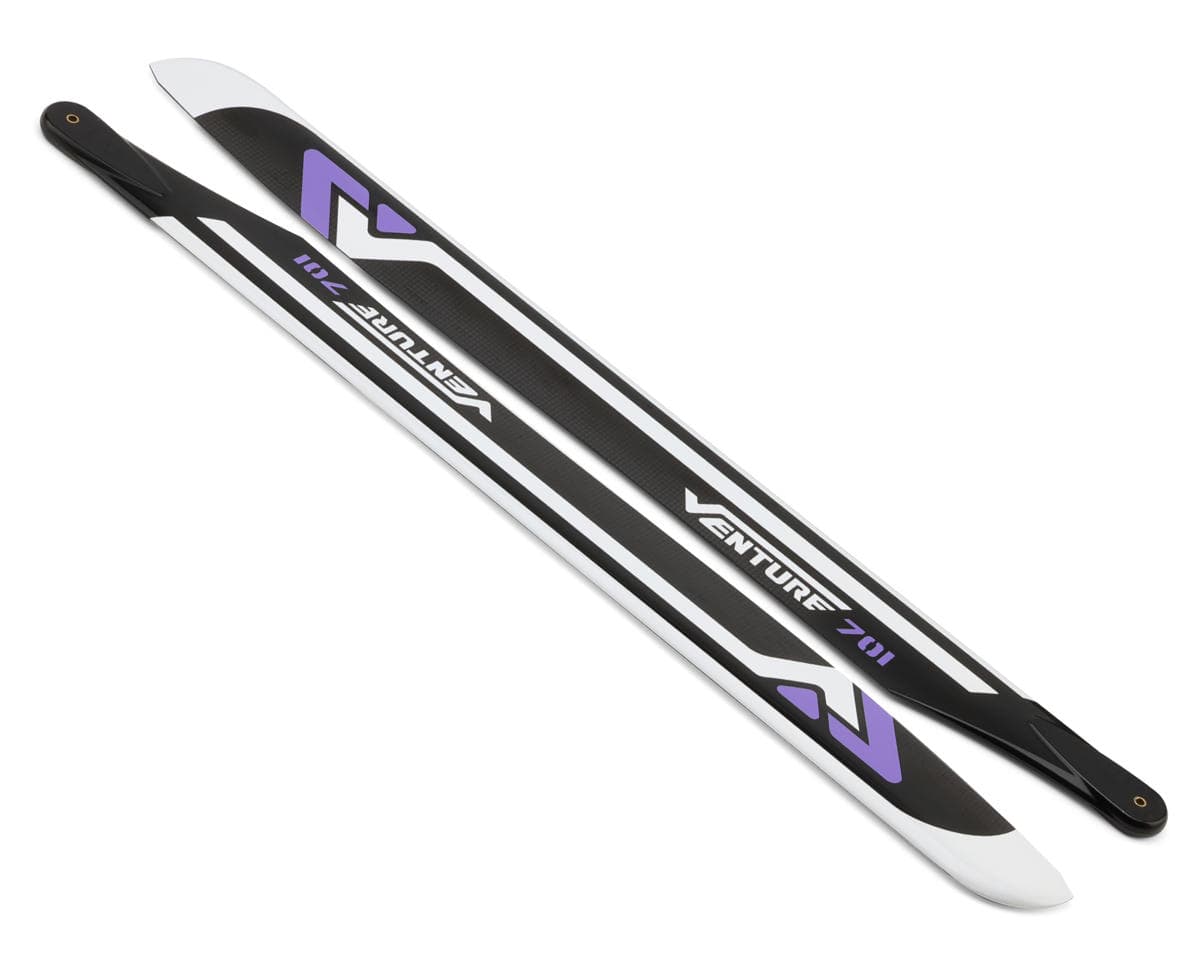 Venture Blades 701mm Premium Carbon Fiber Main Blades (Purple) (2)