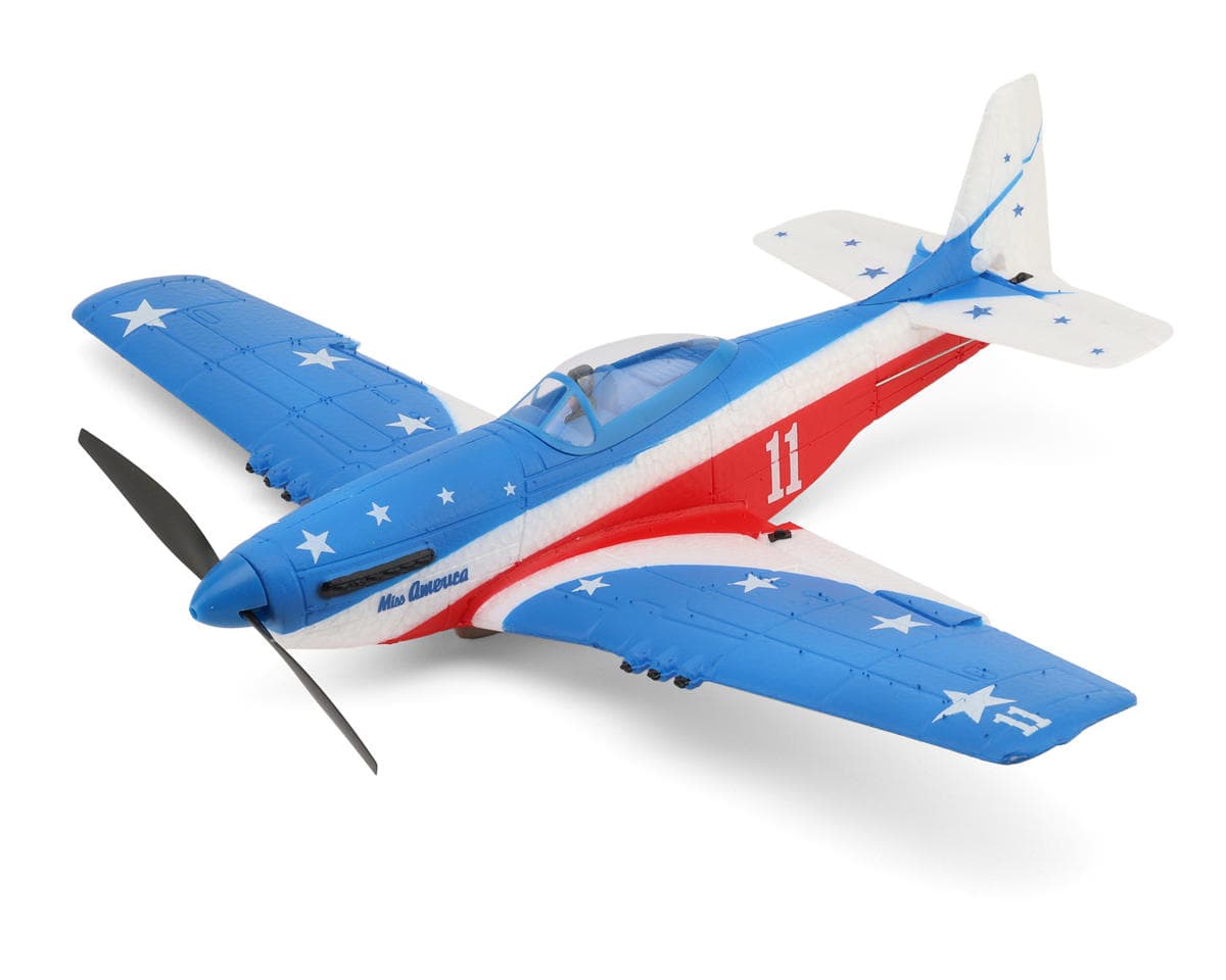 RAGE P-51D Mustang Miss America Micro Warbirds RTF Electric Airplane (400mm) w/Pass