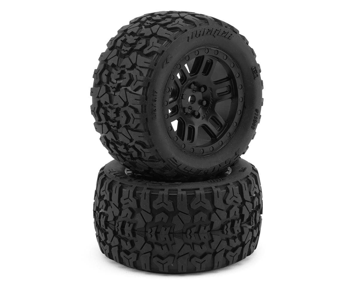 Pro-Line Arrma Mini Kraton Jaeger MT Pre-Mounted Tires (Black) (2) w/Split Six Wheels