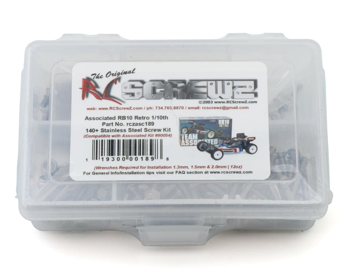 RC Screwz Team Associated RB10 Retro Stainless Steel Screw Kit