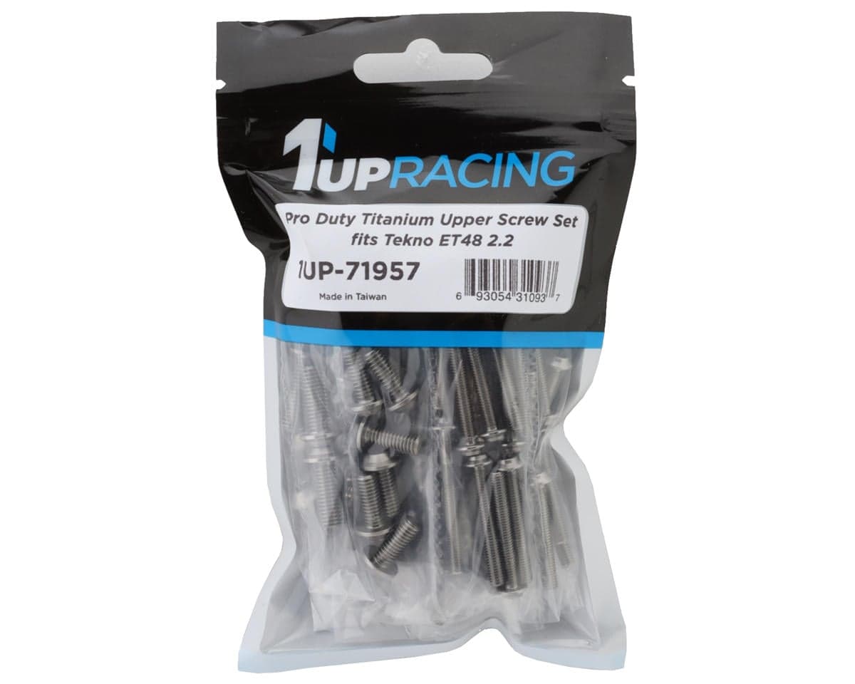 1UP Racing Tekno ET48 2.2 Pro Duty Titanium Upper Screw Set (121)