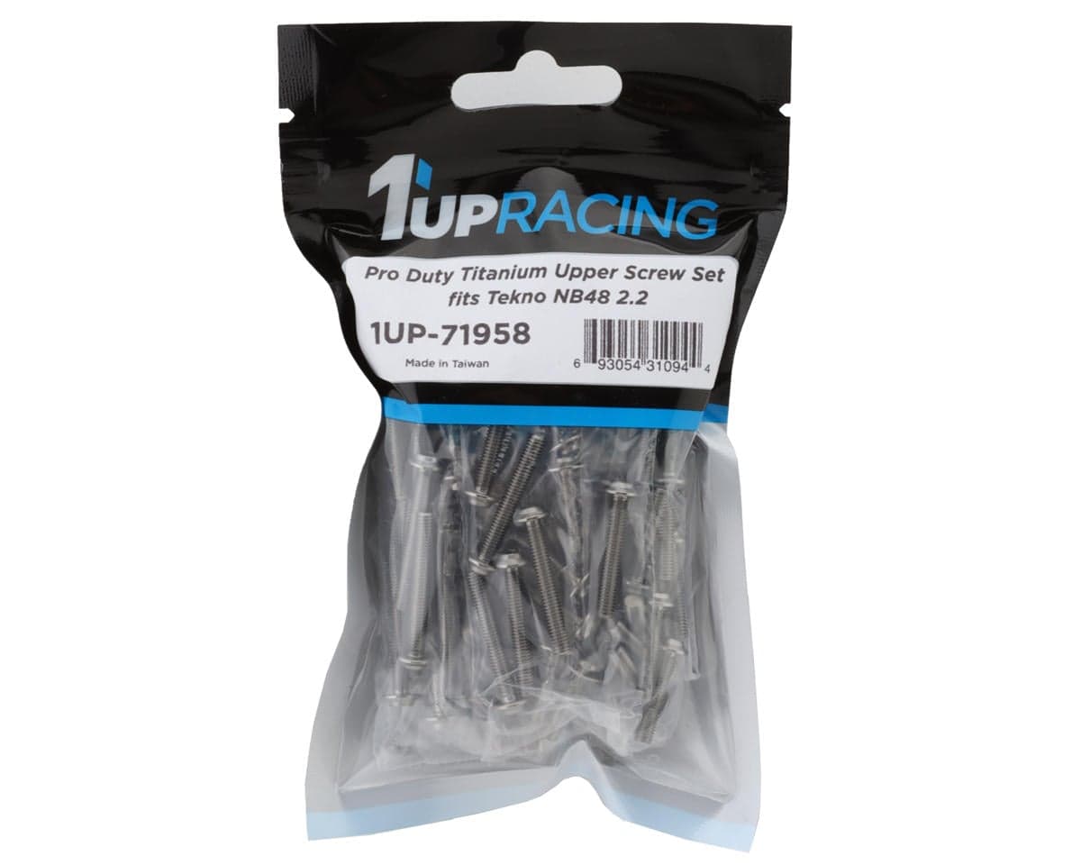 1UP Racing Tekno NB48 2.2 Pro Duty Titanium Upper Screw Set (127)