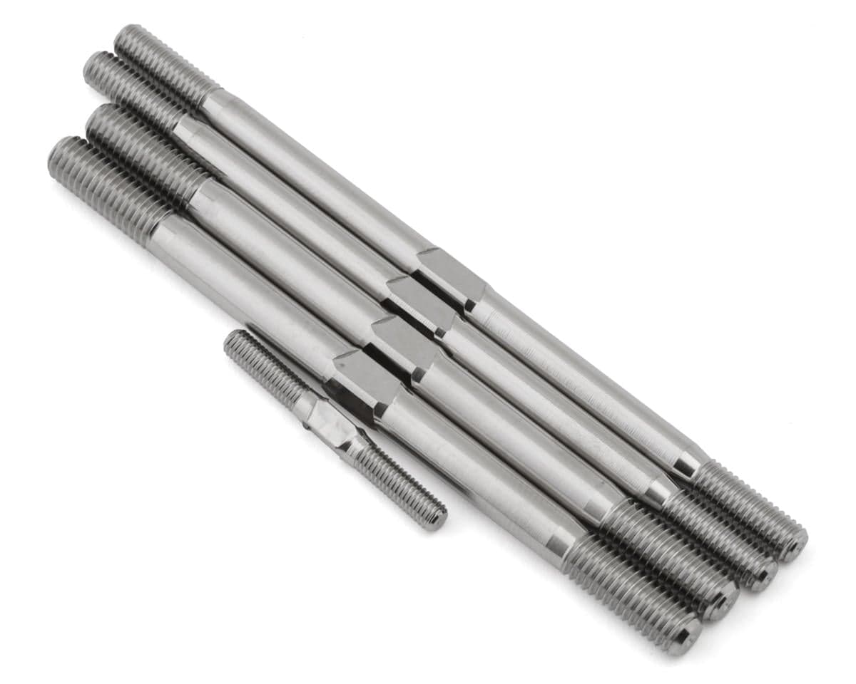 1UP Racing Team Associated RC8T4E Pro Duty Titanium Turnbuckles Set (Silver)