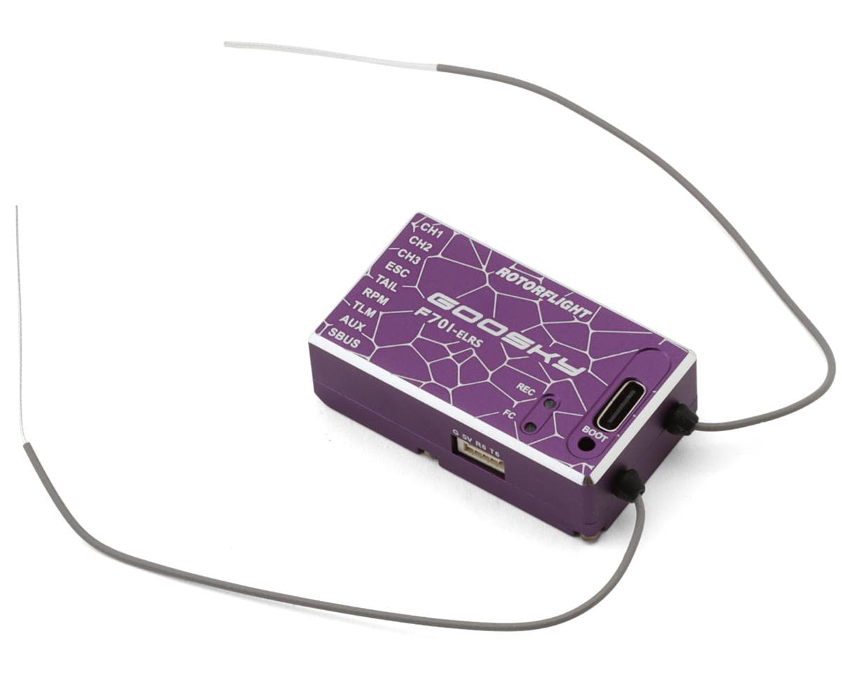 GooSky F701 Rotorflight Helicopter Gyro w/ELRS 2.4GHz Receiver (Purple)