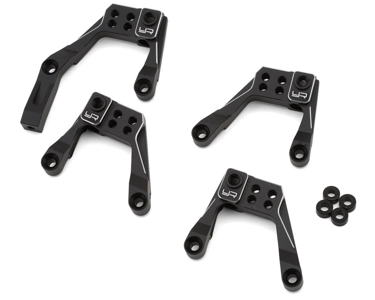 Yeah Racing Element 1/10 Enduro Aluminum Shock Towers Set (Black)
