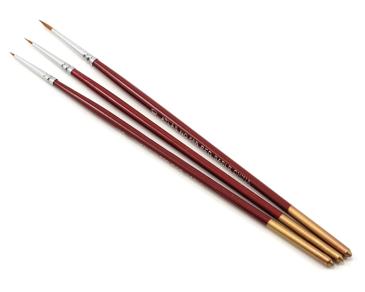 Atlas Brush Red Sable Brush Set 10/0-5/0-0 (3)