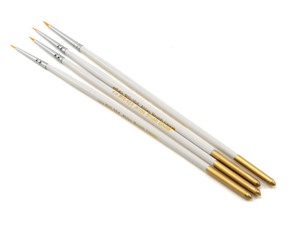 Atlas Brush Taklon Spotter Detail Brush Set (4)