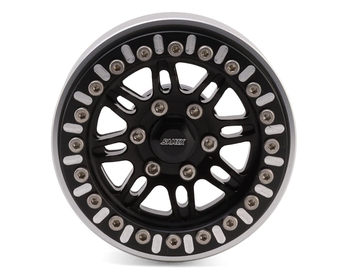 Samix 8-Spoke Mult-Crawlers 1.9" Aluminum Spare Beadlock Wheel (Black) (Adjustable Offset)