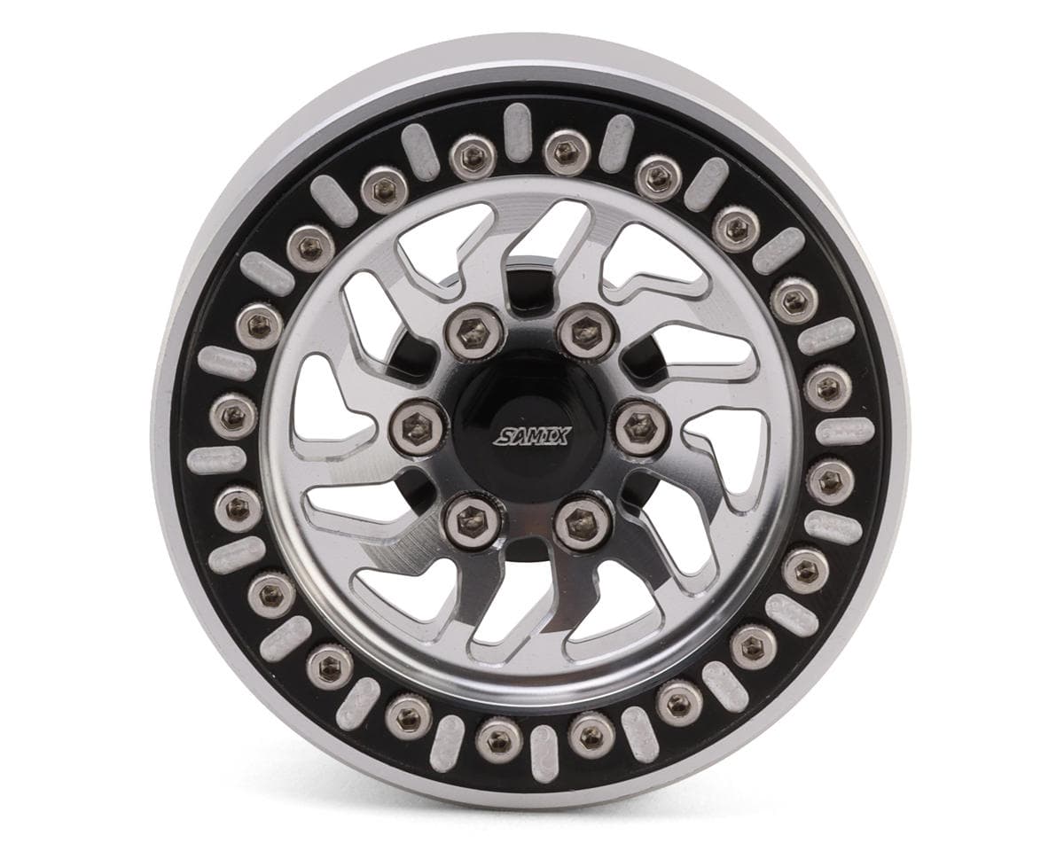 Samix Mult-Spoke Crawlers 1.9" Aluminum Spare Beadlock Wheel (Silver) (Adjustable Offset)